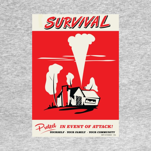 Survival 1950s vintage Nuclear poster by nickemporium1